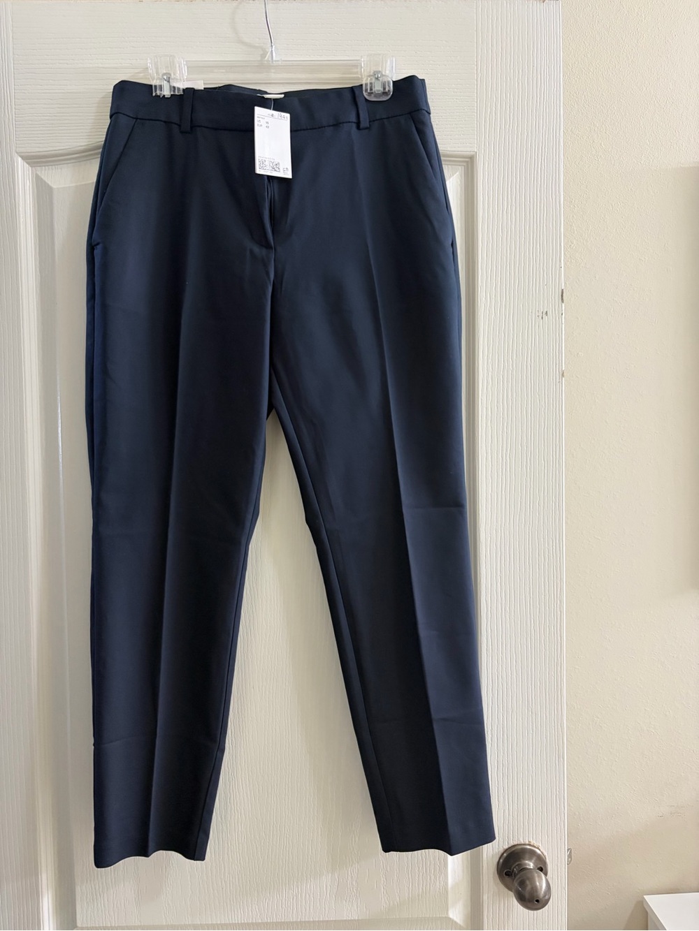 NWT H&M Navy Straight-Leg Tailored Pants